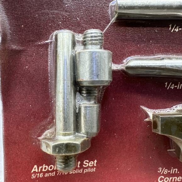 Vntg Craftsman 4 Pc Router Bit Starter Set # 929021 Made USA High Speed Steel - Picture 10 of 14